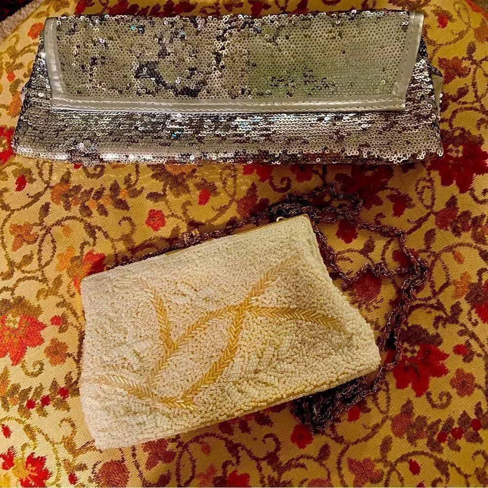 Two Vintage Evening Bags Sequin & Beaded